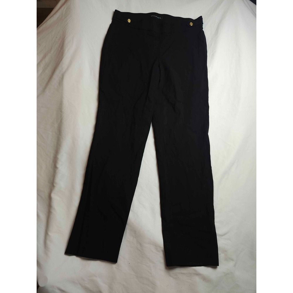 Counterparts Dress Pants Womens 10 Black Sailor‎ Button Classic Career Office